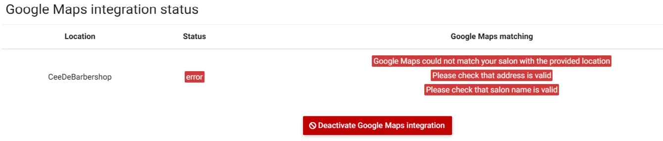 Fejlet integration med Google Maps