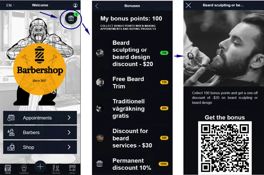 Loyalty program for barbershop