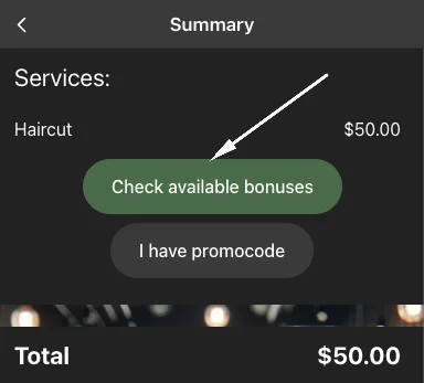 Verifique os bônus disponíveis